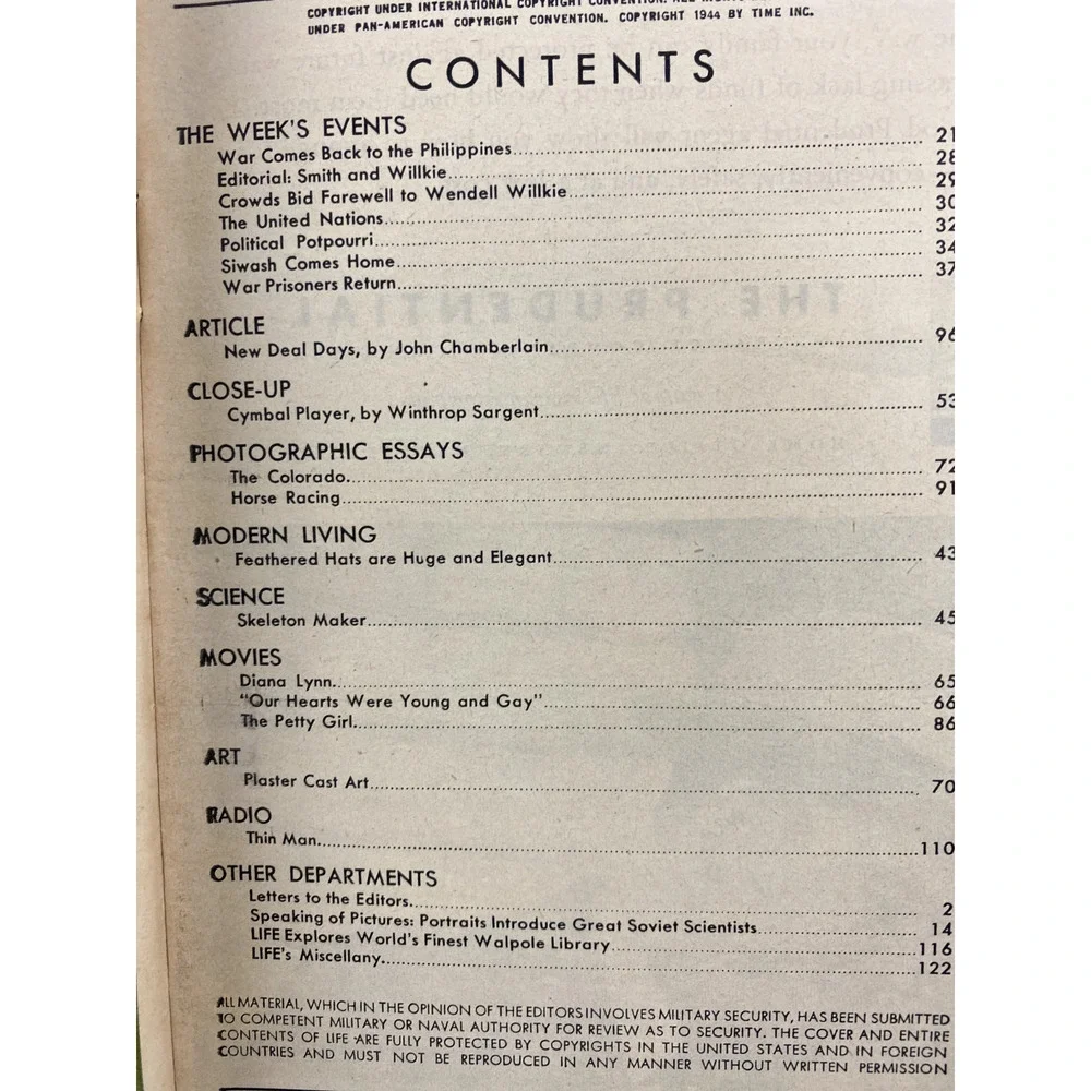 LIFE Magazine October 23 1944 USSR Soviet Scientists Cover WWII